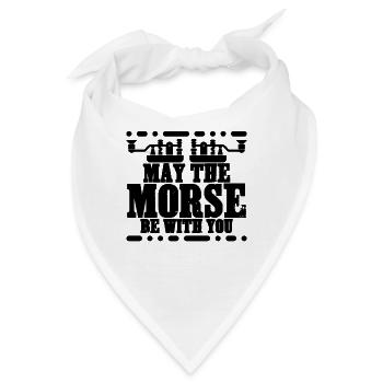 May The Morse Be With Frequency Ham Radio Operator - Bandana - Weiß - Vorne