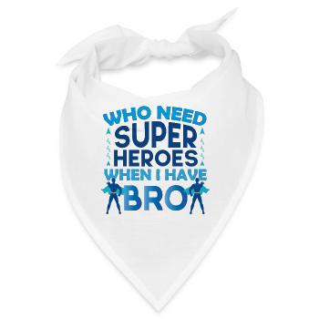 Bruder Bruder Geschenk für meinen starken Bruder Bruder! - Bandana - Weiß - Vorne