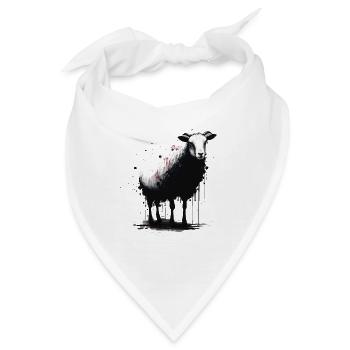 Schaf Schablone Art.-nr - Bandana - Weiß - Vorne