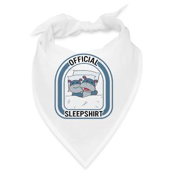 Schlafshirt, offizielles Schlafshirt Nilpferd - Bandana - Weiß - Vorne