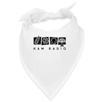 Amateur Radio Antenna Frequency Ham Radio Operator - Bandana - Weiß - Vorne