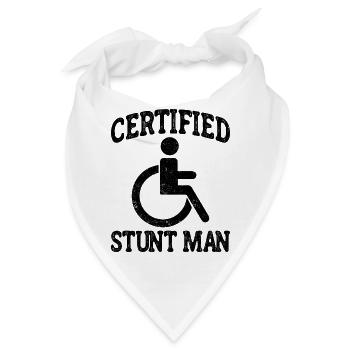 Querschnittsgelähmt Handicap Paraplegie Zertifizie - Bandana - Weiß - Vorne