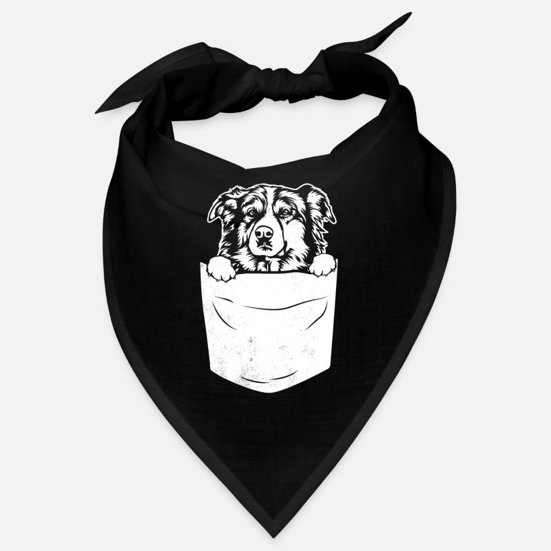 Cute AUSSIE dog in pocket drawing art Bandana