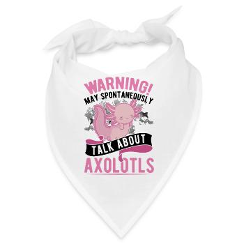 Axolotl Geschenk Schwanzlurch - Bandana - Weiß - Vorne