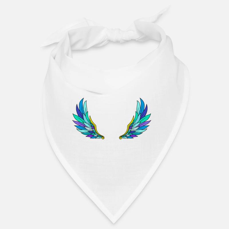 Flügel auf dem Rücken wie ein Engel oder Vogel - Bandana - Weiß