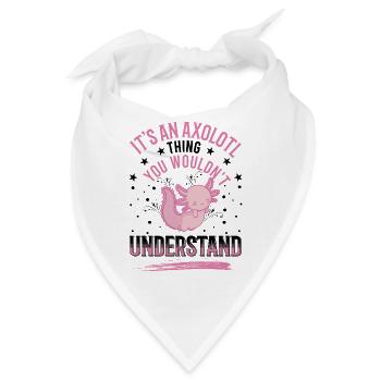 Axolotl Geschenk Schwanzlurch Axolotl - Bandana - Weiß - Vorne