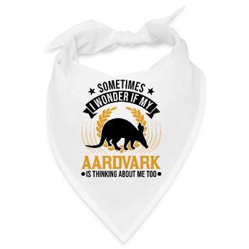Erdferkel Geschenk Aardvark - Bandana - Weiß - Vorne