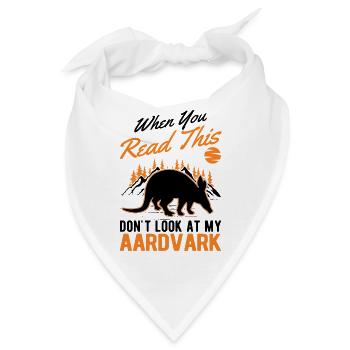 Erdferkel Geschenk Aardvark - Bandana - Weiß - Vorne