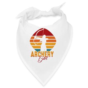 Bogenschiessen Frauen Bogenschützin - Bandana - Weiß - Vorne