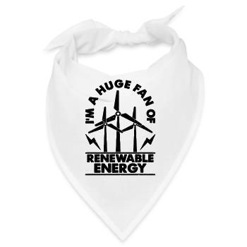 I'm A Huge Fan Of Wind Energy Turbine Technician - Bandana - Weiß - Vorne