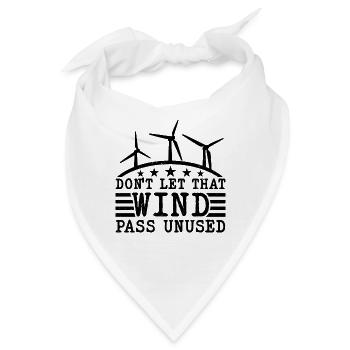 Don't Let That Wind Electricity Turbine Technician - Bandana - Weiß - Vorne