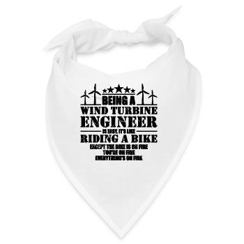 Being A Wind Turbine Renewable Turbine Technician - Bandana - Weiß - Vorne