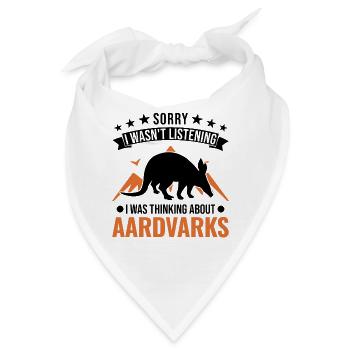 Erdferkel Geschenk Aardvark - Bandana - Weiß - Vorne