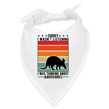 Erdferkel Geschenk Aardvark - Bandana - Weiß - Vorne