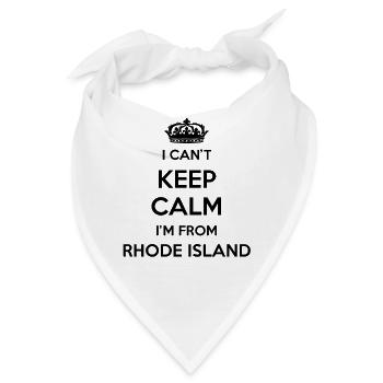 Ich Kann Nicht Ruhig Bleiben - Rhode Island - Bandana - Weiß - Vorne