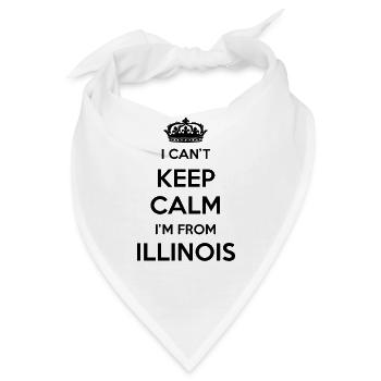 Ich Kann Nicht Ruhig Bleiben - Illinois - Bandana - Weiß - Vorne