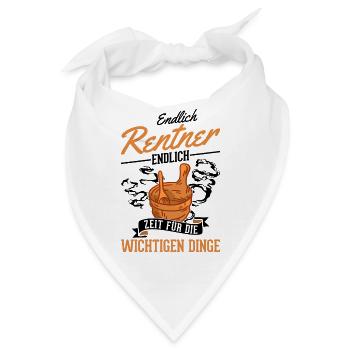 Sauna Rentner Saunieren Opa Saunagänger - Bandana - Weiß - Vorne