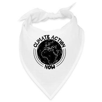 Climate Action Now Global Warming Climate Activist - Bandana - Weiß - Vorne