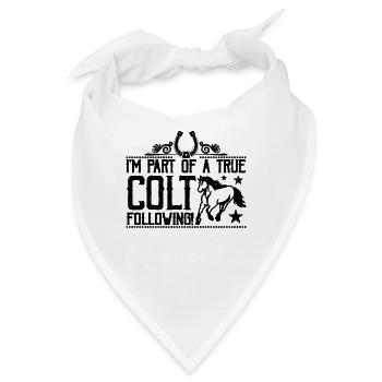 I'm Part Of A True Horseback Riding Horse Racer - Bandana - Weiß - Vorne