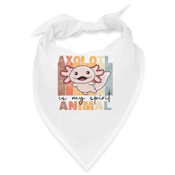 Axolotl Is My Spirit Animal - süße Axolotl vintage - Bandana - Weiß - Vorne