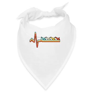 adler retro herzschlag - Bandana - Weiß - Vorne