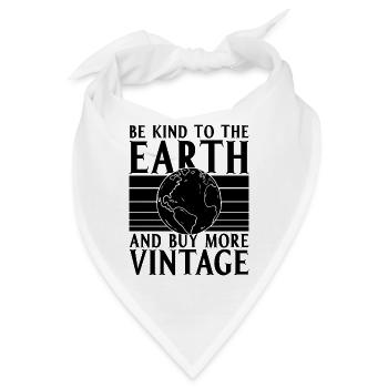 Be Kind To The Recycling Retro Go Green Recycler - Bandana - Weiß - Vorne