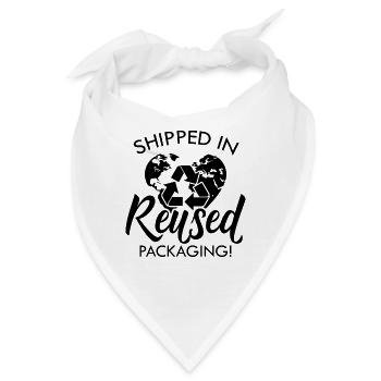 Shipped In Reused Recycling Eco Friendly Recycler - Bandana - Weiß - Vorne
