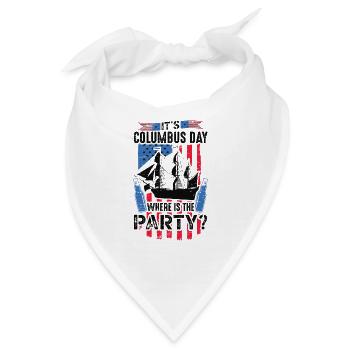 Es Ist Columbus Day 1942 Amerikanisches - Bandana - Weiß - Vorne
