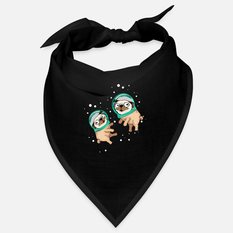 Mops Hund Astronaut Weltall Geschenk Kinder Mops Bandana
