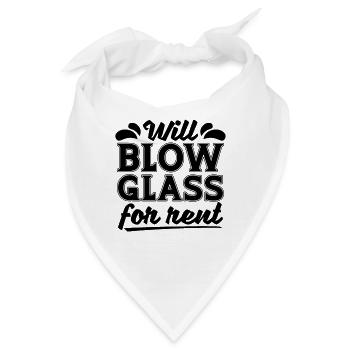 Will Blow Glass For Rent Glass Craft Glassblower - Bandana - Weiß - Vorne