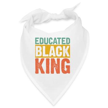 Educated Black King T-Shirt Black Pride - Bandana - Weiß - Vorne