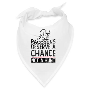Waschbär Tierschutz Tierrecht Aktivist - Bandana - Weiß - Vorne