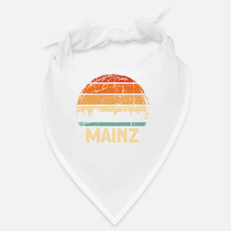 Mainz Skyline - Bandana - Weiß