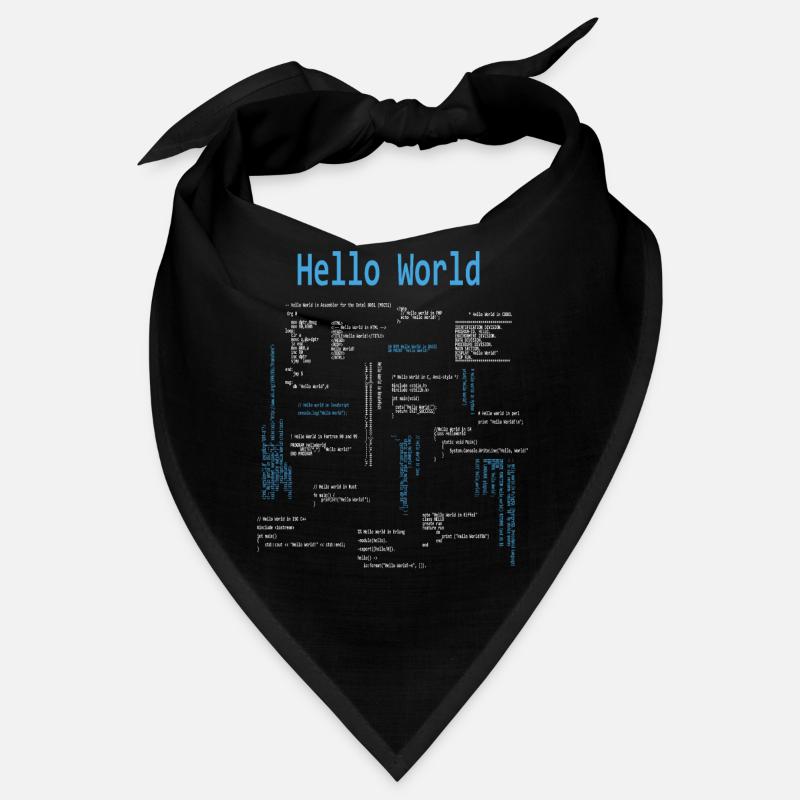 Hello World Programming Languages Programmer Nerd Bandana