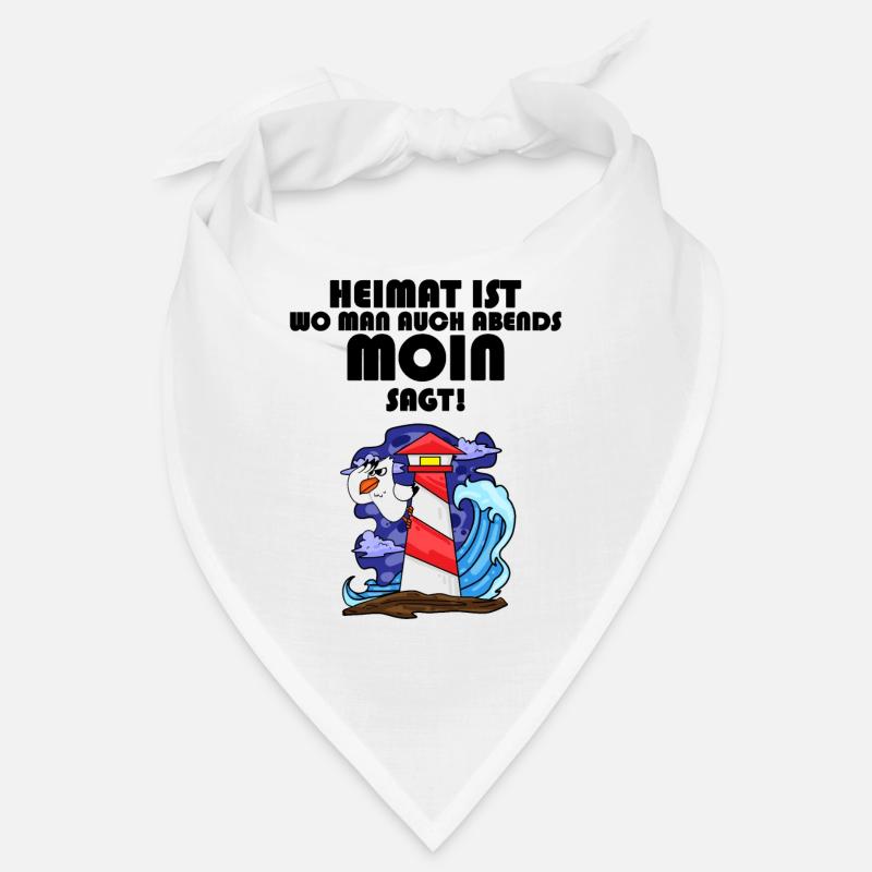 Nordsee Plattdeutsch Spruch Moin Möwe Leuchtturm Bandana
