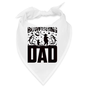 Bogenfischer Bogenfischen Bogenangeln Vater Papa - Bandana - Weiß - Vorne