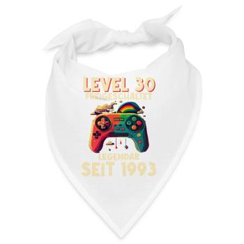 1993 Level 30 Jahre Gaming 30er 30 Geburtstag - Bandana - Weiß - Vorne