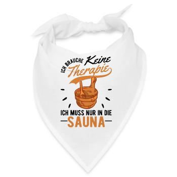 Sauna Therapie Saunameister Saunagänger - Bandana - Weiß - Vorne