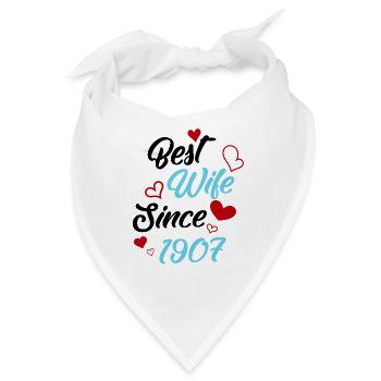 Jubiläums-Trauzeugin seit 1907 Hochzeit - Bandana - Weiß - Vorne