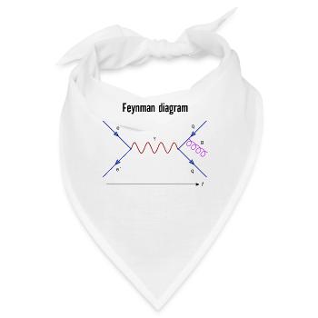 Feynman Diagram Physics Quantum Fields Physics - Bandana - Weiß - Vorne