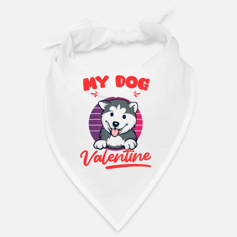Husky Mon chien est mon amour Saint-Valentin Bandana