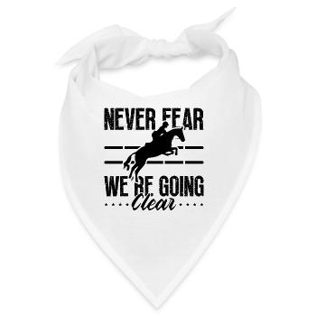 Never Fear We're Show Jumping Horses Show Jumper - Bandana - Weiß - Vorne