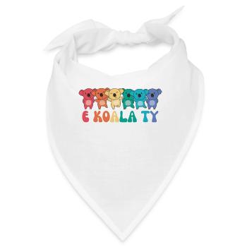 Regenbogen Herzen Pride LGBTQ süße tiere Koala - Bandana - Weiß - Vorne