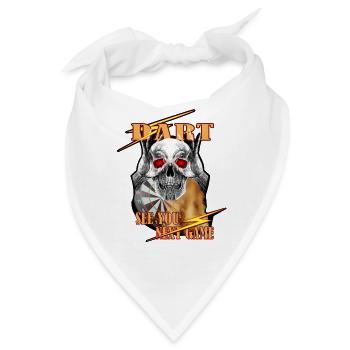 Dart Skull See You Next Game, Dartdesign Dartspiel - Bandana - Weiß - Vorne