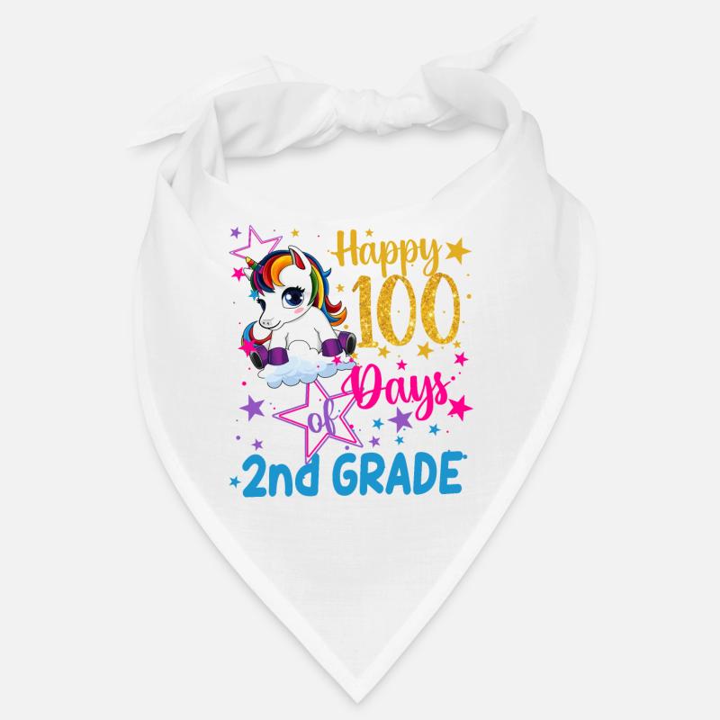Licorne mignonne heureuse 100 jours de 2e année Bandana