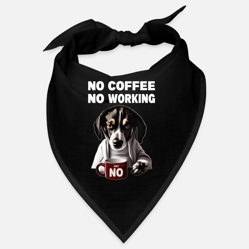 no coffee no working. Grumpy Funny Dog Bandana