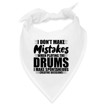 I Don't Make Mistakes When Playing The Drums 3 - Bandana - Weiß - Vorne