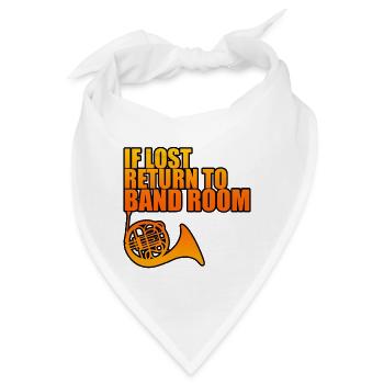 If Lost, Return To Band Room 4 - Bandana - Weiß - Vorne