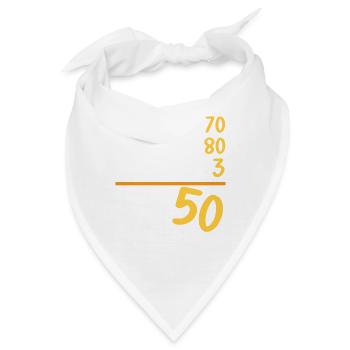 50 Jahre 50 Jähriger 50 Jährige 50 Geburtstag - Bandana - Weiß - Vorne