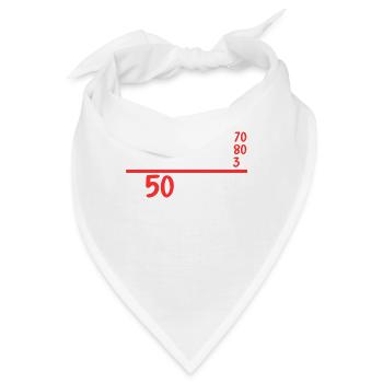 50 Jahre 50 Jähriger 50 Jährige 50 Geburtstag - Bandana - Weiß - Vorne